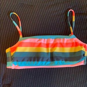 colorful striped bikini top from target